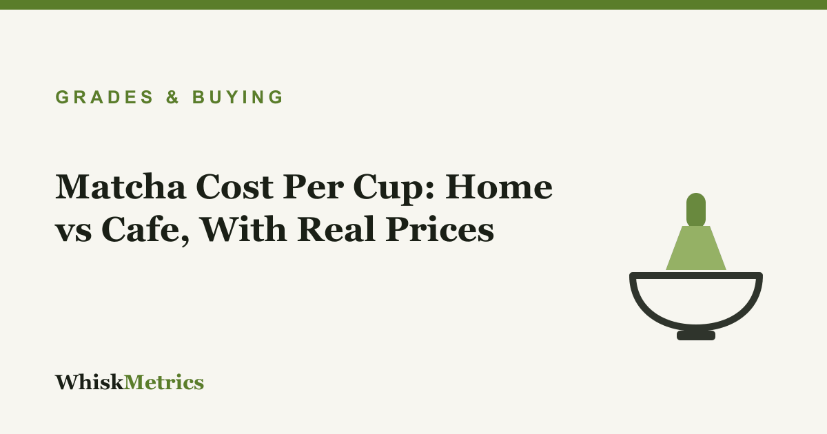 Matcha Cost Per Cup: Home vs Cafe, With Real Prices