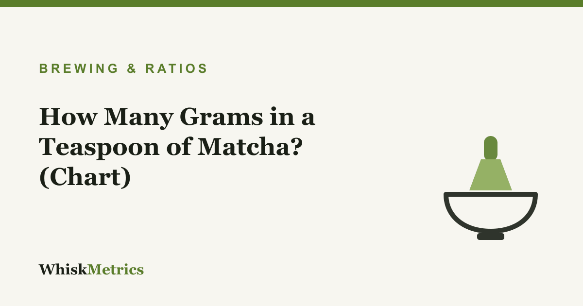How Many Grams in a Teaspoon of Matcha? (Chart)